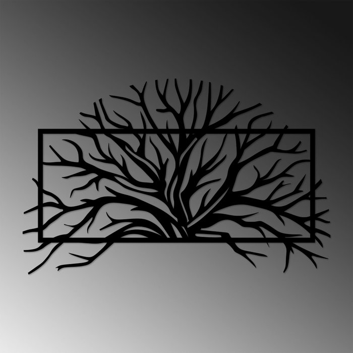 Wallity Tree 4 Escultura de pared de metal negra Wallity Tree 4 Escultura de pared de metal negra